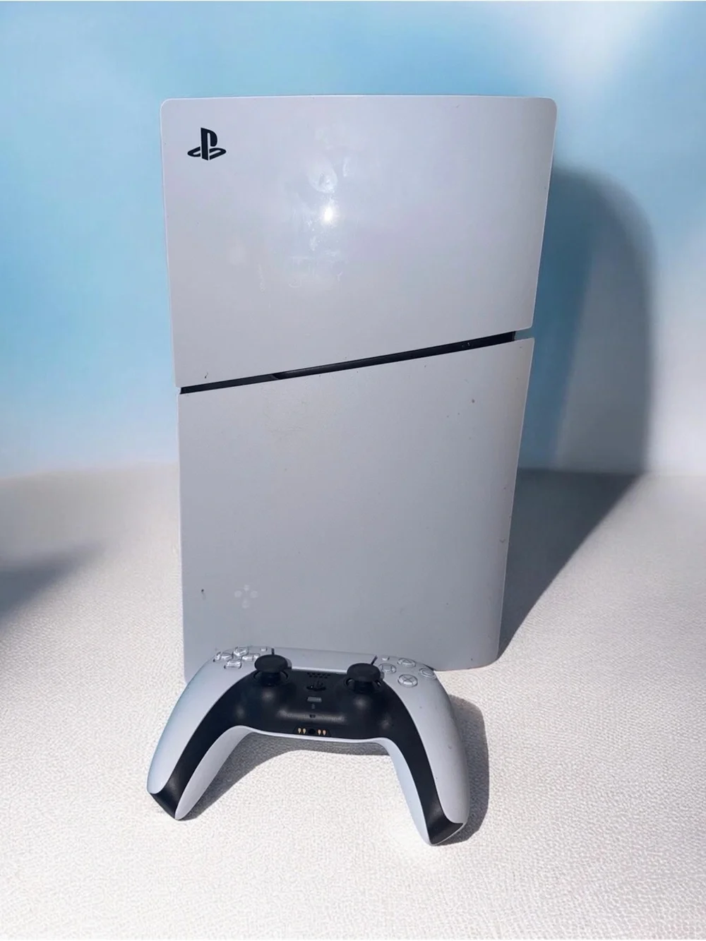 Sony PlayStation 5 Console with White and Black DualSense Controller